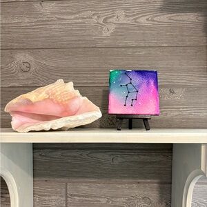 Virgo Pink Zodiac Constellation Home Decor - Wall Art - Office